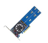 PLX88024 Carte d'extension PCIe4.0 Quads NVMe Solid Disc pour 4 emplacements Compatibilité directe sans configuration BIOS Carte d'extension NVMe 16000 Mo