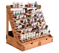 Plydolex Organiseur de peinture pour 105 bouteilles et 14 pinceaux - Support de peinture avec 6 supports miniatures