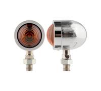 Plyft 1 paire de clignotants pour moto pour indicateur lumineux ambre, phare pour 12v, lampe balle pour chrome(A)