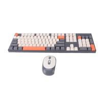 Plyisty 2.4G Clavier sans Fil et Combo de Souris, Fiche Ergonomique et Jeu de Lecture pour Ordinateur, Distance de Contrôle Fiable de 10 Mètres, Utilisation Durable sans Décoloration (Type 2)