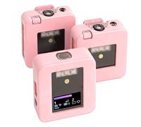 Plyisty 3 Pièces De Protection en Silicone pour Microphone Rode Wireless Go, Go II, Housse De Protection Souple en Silicone pour Le Transport, Anti-Chute, Résistante Aux Chocs (Pink)