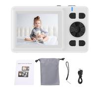 Plyisty 4K Double Écran Appareil Photo Numérique 18X Zoom Portable Mise Au Point Automatique 2.4 Pouces, Enregistrez Chaque Moment en Détail Étourdissant avec 4K Vidéo et 48MP Photos (White)