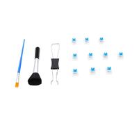 Plyisty 50 Pièces Interrupteurs de Clavier Mécaniques Bleus, 3 Broches 5 | Kit de remplacement Clicky Switch avec extracteur, pour impressions 3D, claviers DIY, retour tactile