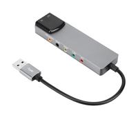Plyisty 7.1 Carte Son Externe USB avec Carte Son Musicale Haute Résolution Numérique SPDIF pour Ordinateur Portable Prend en Charge 7.1 5.1 et Le Boîtier en Alliage en Aluminium de