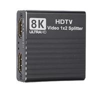 Plyisty 8k HD Interface Multimédia Splitter 1 en 2 Out 8k 2.1 Splitter 1x2 Prend en Charge 8k 60Hz 4K 120Hz 1080p 240Hz avec Edid 3D pour Le Réglage de L'ordinateur Portable de Bureau