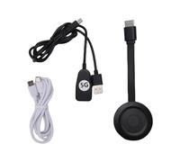 Plyisty Adaptateur D'affichage HDMI sans Fil, Adaptateur De Duplication D'écran 4K, WiFi Double Bande 2,4Ghz 5Ghz, pour Diffuser Contenu Votre Phone, Tablette PC sur TV Projecteur