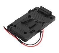 Plyisty Adaptateur de Plaque de Batterie V-Lock pour Appareil Photo Numérique, Port de Sortie DIY, Boîtier ABS, Compatible avec la Plupart des Appareils Photo, Plaque de Batterie V-Mount, 1 Paquet