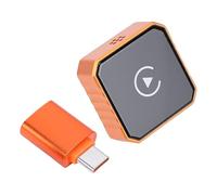 Plyisty Adaptateur de Voiture sans Fil, Plug and Play Bluetooth WiFi Double Bande pour iOS 10+ 11+, avec Coque en Alliage D'aluminium pour Auto (Motif Blanc)