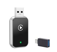 Plyisty Adaptateur sans Fil, câblé vers sans Fil, WiFi 5,8GHz, Bluetooth 5.0, reconnexion Automatique, Connexion Stable pour Les Voitures équipées d'un câblé intégré