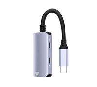 Plyisty Adaptateur USB C vers Lunettes AR, Chargement PD 65 W et Répartiteur Vidéo 4K 60 Hz, Hub de Lecture et de Charge pour Steam Deck ROG Ally pour XREAL Air 2 pour One RayNeo
