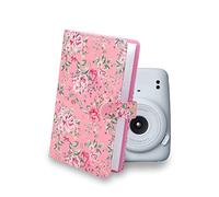 Plyisty Album Photo avec 96 Poches Mini Livre de Rangement, Album de 3 Pouces pour Mini 11/8/9/7s/25/70/90, Organisateur de Porte-Cartes de Visite(Rose)