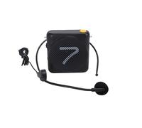 Plyisty Amplificateur Vocal Portable, Puce DSP de Réduction du Bruit AI avec Microphone Filaire pour l'enseignement de la Présentation du Yoga, Autonomie de la Batterie 23 Heures, (Black)