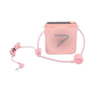 Plyisty Amplificateur Vocal Portable, Puce DSP de Réduction du Bruit AI avec Microphone Filaire pour l'enseignement de la Présentation du Yoga, Autonomie de la Batterie 23 Heures, (Pink)