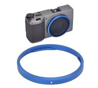 Plyisty Anneau de Décoration de L'objectif de la Caméra pour Les Caméras GRIIIX et GN2, Protecteur de Capuchon en Alliage en Aluminium Léger avec Résistance aux Rayures, Accessoire (Blue)