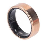 Plyisty Anneau Intelligent, Tracker d'activité de Sommeil et de santé avec Surveillance de la Température Corporelle et 7 Jours D'autonomie de la Batterie, Résistant à l'eau pour la (Gold)