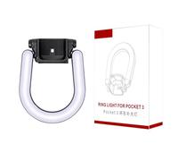 Plyisty Anneaux à Clipser Lumière LED, 4 Températures de Couleur, luminosité Réglable en Continu, avec Lanière Auto-équilibrée pour Caméra 4, Smartphone, Vlogging