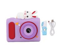 Plyisty Appareil Photo Numérique à Double Objectif 40MP 1080P HD pour Enfants avec Couverture en Silicone de Lapin de Dessin animé Écran de 2 Pouces Jeux Intégrés MP3 pour Anniversaire (Purple)