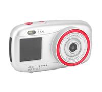 Plyisty Appareil Photo Numérique, Caméra Selfie WiFi Double écran 48MP 2,5K HD avec Mise au Point Automatique Zoom 16X, pour Adolescents étudiants Garçons Filles Voyage (Silver)