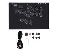 Plyisty Bâton de sans Levier à 16 Touches, Contrôleur D' échangeable à Chaud avec RVB, Commutateurs Mécaniques Silencieux Faible Latence SOCD, Manette de Jeu de Tous Boutons