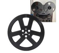 Plyisty Bobine de Prise de 7 Pouces, Bobine Vide de dureté à Bride à 6 Trous, Remplacement Universel pour Revox Studer, pour Le TEAC, pour Les Bandes Records Pionnières (Black)