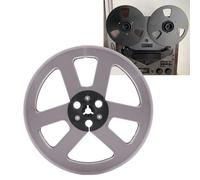 Plyisty Bobine de Prise de 7 Pouces, Bobine Vide de dureté à Bride à 6 Trous, Remplacement Universel pour Revox Studer, pour Le TEAC, pour Les Bandes Records Pionnières (Grey)