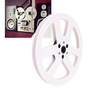 Plyisty Bobine de Prise de 7 Pouces, Bobine Vide de dureté à Bride à 6 Trous, Remplacement Universel pour Revox Studer, pour Le TEAC, pour Les Bandes Records Pionnières (White)