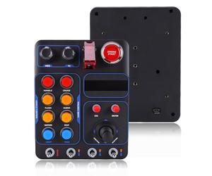 Plyisty Boîtier De Boutons CB1 Racing, Commande De Simulation De Conduite Avec 19 Boutons, 30 Options Programmables, Rétroéclairage RVB, Port USB, Pour PC 11 10 8 7