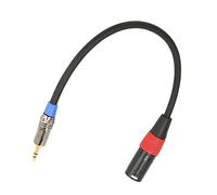 Plyisty Câble Adaptateur XLR vers 3,5 Mm, Câble Adaptateur Audio Stéréo équilibré 3,5 Mm 1/8 Mâle vers XLR Mâle, Cordon de Raccordement, 30 Cm