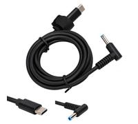 Plyisty Câble de Charge Rapide USB C PD 65 W vers DC 4,5 X 3,0 Mm, 1,5 M | Courant Nominal 3 A, Prise CC à Broche Centrale, PVC et Cuivre étamé, Attache de Câble Incluse, Nécessite une Source
