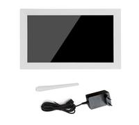 Plyisty Cadre Photo Numérique de 13,3 Pouces, Cadre Photo Intelligent à écran Tactile WiFi avec Résolution 1280x800 et Rotation Automatique, pour la Décoration de la Maison et du Bureau (White)