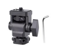 Plyisty Camera Cold Shoe Mount Mont Base Réglable Base de 180 ° Pitch 360 ° Rotation pour Les Caméras DSLR avec Joints en Silicone Alliage en Aluminium CNC Usin