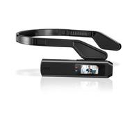 Plyisty Caméra Frontale 2,7K, Caméscope 2,7K 30 IPS 12 MP, Grand Angle 110°, Contrôle Via Application WiFi, Écran 0,96 Pouces, Stabilisation 2 Axes, pour Le Cyclisme Randonnée (sans Carte mémoire)