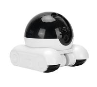 Plyisty Caméra Intelligente pour Animaux de Compagnie avec Application 1080P Double Objectif Rotatif sans Angle Mort Batterie 5200 MAh mobilité Contrôlée par Application Conversation (64G 200W)