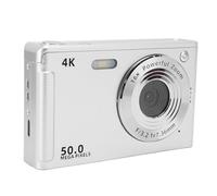 Plyisty Caméra Numérique 4K Portable avec Zoom 16x Focus Auto, pour Les Débutants, Est livré avec Un Sac de Rangement (Silver)