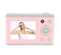 Plyisty Caméra Vidéo Numérique, Caméscope à Double Objectif 64MP pour Photographie, Enregistrement HD 1080p avec Miroir Selfie, Lumière de Remplissage LED, Affichage de 2,4 ", Lecture (Pink)