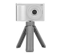 Plyisty Camronder Amusant pour Les Enfants pour Enfants, 1080p Double Lens Camera Numérique avec Trépied, Idéal pour Le Vlogging et la Création de Contenu des Médias Sociaux (Silver)