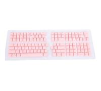 Plyisty Capuchons de Clavier Français 132 Touches, Ensemble de Capuchons de Clavier Mécaniques Translucides ABS, pour Claviers 61 64 68 84 87 96 98 100 104 108 Touches (Pink)