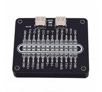 Plyisty Carte de Test de Câble USB 3.0 de Type C, Module de Test de continuité à 24 Broches avec Indicateurs LED à Double Rangée pour Vérification de Ligne de Données USB C et de