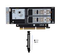 Plyisty Carte D'extension M.2 NVME vers PCIe 5.0 X8, Carte Adaptateur PCIe Gen 5.0 X8 X16 avec Prise en Charge de Bifurcation pour M.2 2230 2242 2260 2280 SSD, 10 8