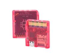 Plyisty Carte Flash DSPico DS pour NDS DSi 3DS 2DS, Alimentée par MCU RP2040, Cartouche de Jeu Open Source de Mise à Niveau R4 avec 6Mo/s, Mode DS et Prise en Charge du Lanceur Pico (Rouge