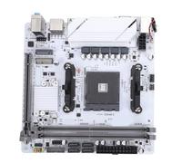 Plyisty Carte Mère D'ordinateur ITX, Large compatibilité CPU avec Prise en Charge Double Canal DDR4 64 Go, 4 Ports SATA3, Emplacement WiFi PCIE3.0 X16 M.2, Sortie VGA