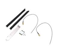 Plyisty Carte sans Fil WiFi 6E M.2 pour Adaptateur Réseau Bluetooth 5.3 Tri-Bande 6 GHz avec Deux Antennes 8 DBi, Kit de Jeu à Faible Latence pour Ordinateur de Bureau et Ordinateur