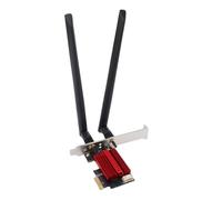 Plyisty Carte sans Fil WiFi 7 PCIe, Carte Réseau Triple Bande pour Ordinateur de Bureau, Bluetooth 5.4, 6400 Mbps, pour 10/11, Doubles Antennes 8dBi