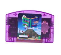 Plyisty Cartouche de Jeu N64, Lecteur de Jeu HD Open Source avec Sauvegarde Automatique, pour les Développeurs de Joueurs de Prenant en Charge les ROM N64 et les Jeux 64DD (Violette Transparente)