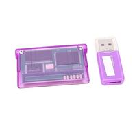 Plyisty Cartouche Flash pour Console de Jeu Classique GBA/GBA SP/GBM/IDS/NDSL Lite Adaptateur de Carte Micro Stockage Cartouche de Jeu Flash Grande capacité avec Lecteur de Carte
