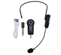 Plyisty Casque Micro sans Fil, Micro sans Fil UHF 2,4 Ghz Et À Main 2 en 1, Portée De 50 Mètres, Prise 3,5Mm 6,35Mm, pour l'enseignement, Fitness, L'amplification Vocale (1 pour)