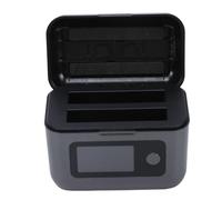 Plyisty Chargeur de Batterie D'appareil Photo, Hub de Charge Rapide à Double Emplacement avec écran LCD de 1,47 Pouces pour X4 Air, Protection Intelligente des Puces