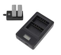 Plyisty Chargeur de Batterie Flash pour Appareil Photo VB26 VB26B VB30, Double Chargeur Rapide USB avec écran LCD, Compatible avec Les Flashs D'appareil Photo V1 V850III V860III MF R76