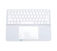 Plyisty Clavier Bluetooth, Pliable avec pavé Tactile 64 Touches, Connexion Multi-appareils, Portable Rechargeable pour Ordinateur Portable, Tablette, Smartphone, iOS, (Silver)