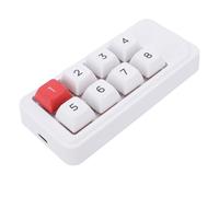 Plyisty Clavier Câblé USB C, 8 Touches Numéro de comptabilité Financière Portable, pour Ordinateur Portable, PC, Ordinateur Portable (White)
